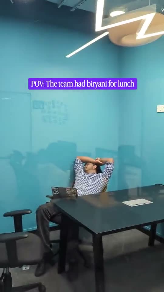 Reel - Post-biryani productivity creative